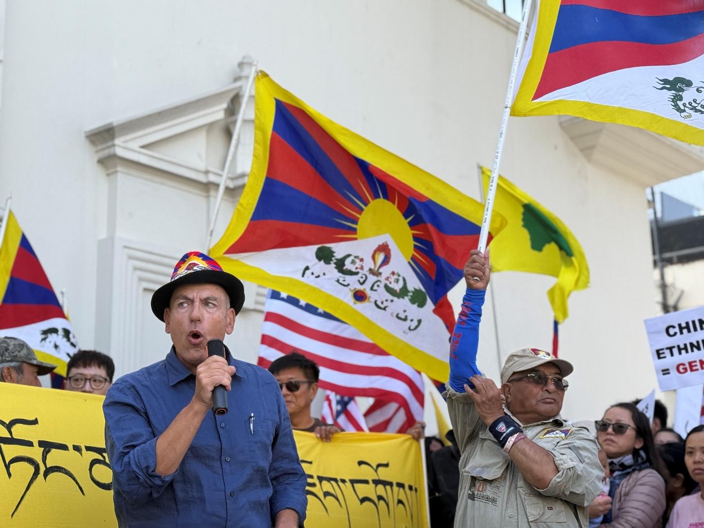 北加州多團體赴中領館抗議《中華人民共和國民族團結進步促進法》的實施